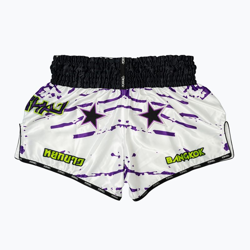 Men's training shorts YOKKAO Angry Bull Muay Thai white 2