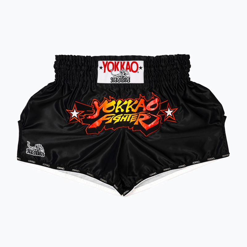 Men's training shorts YOKKAO Fighter KO Muay Thai black 5