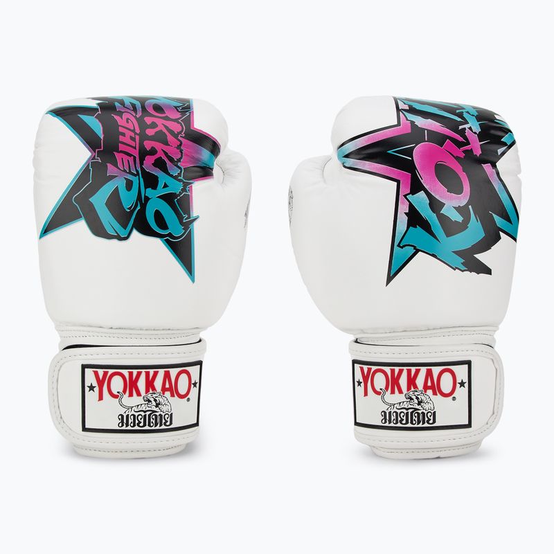 Men's boxing gloves YOKKAO Fighter KO white 2