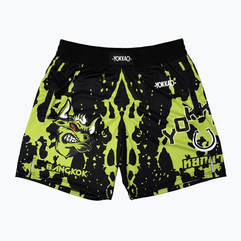 Men's training shorts YOKKAO Angry Bull Workout black