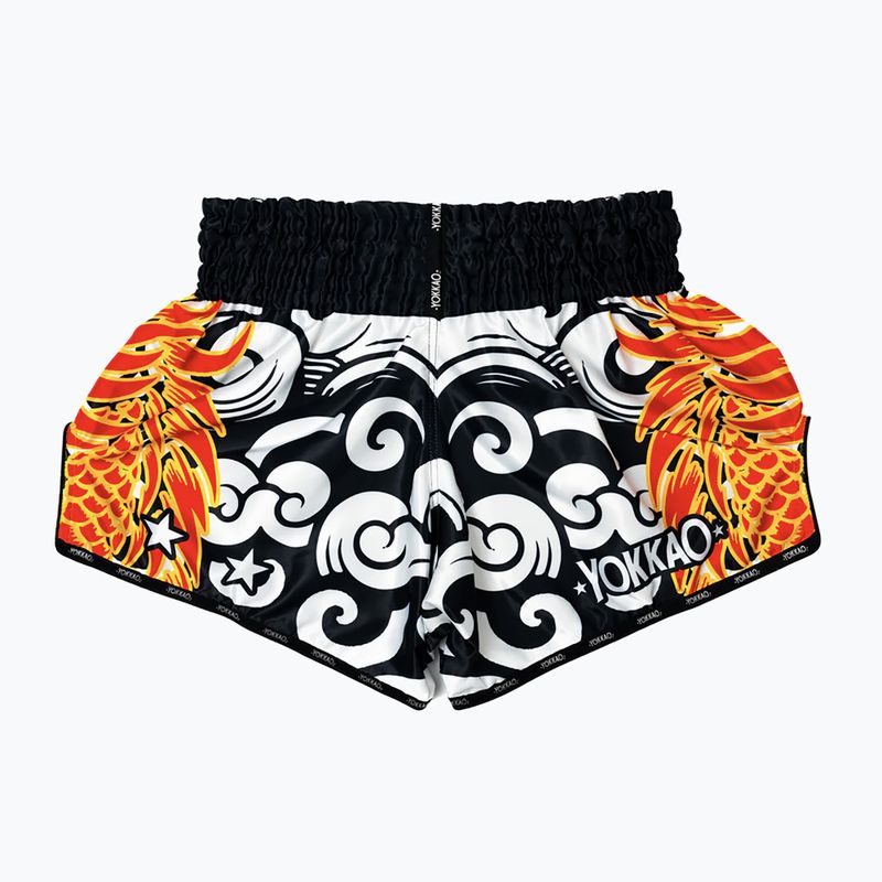 Men's training shorts YOKKAO Dragon Muay Thai black/white 6