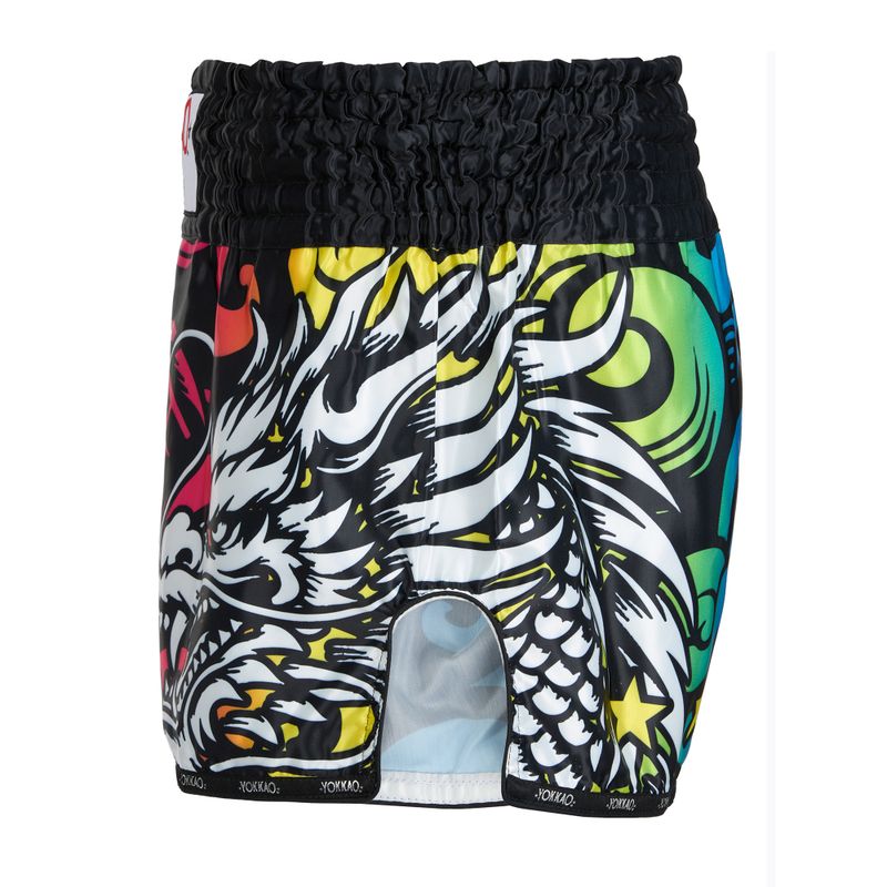 Men's training shorts YOKKAO Dragon Muay Thai pink/blue 3