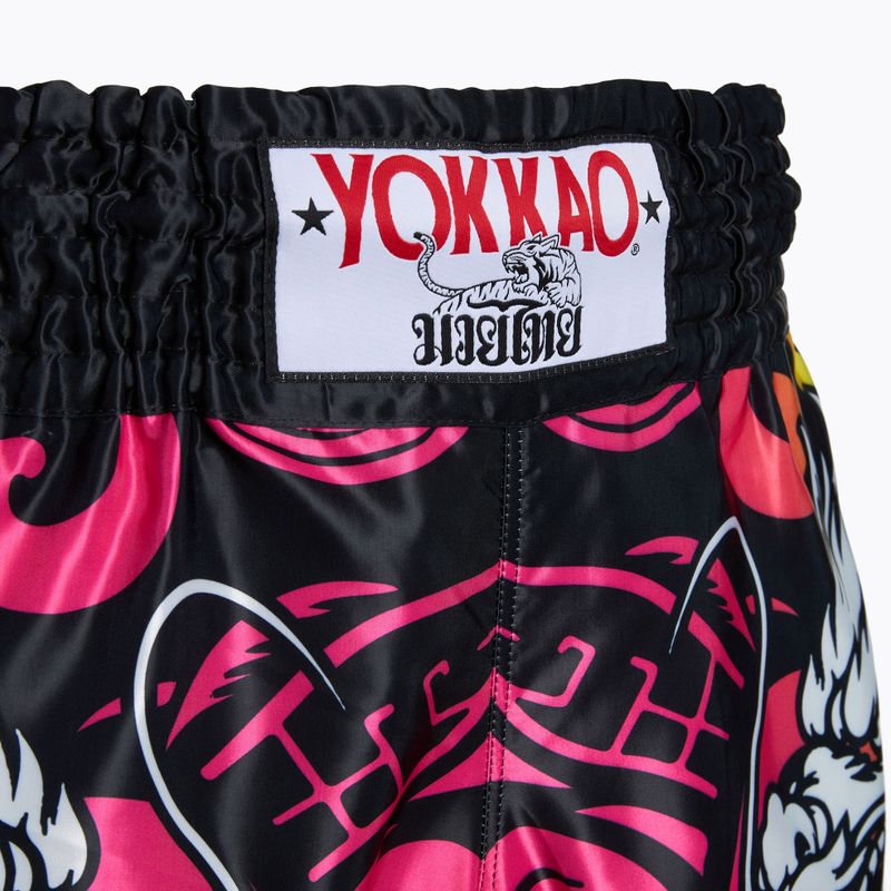 Men's training shorts YOKKAO Dragon Muay Thai pink/blue 4