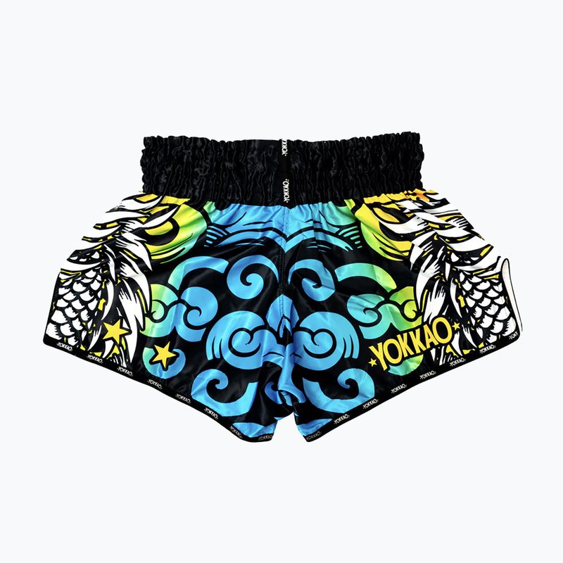 Men's training shorts YOKKAO Dragon Muay Thai pink/blue 6