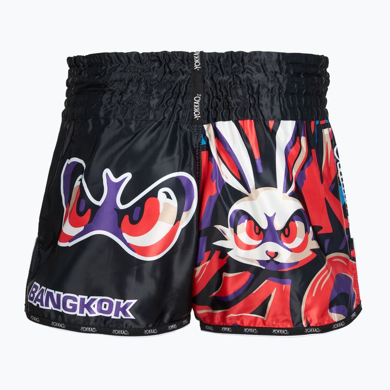 Men's training shorts YOKKAO Angry Rabbit Muay Thai black 2