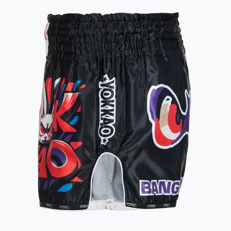 Men's training shorts YOKKAO Angry Rabbit Muay Thai black 3