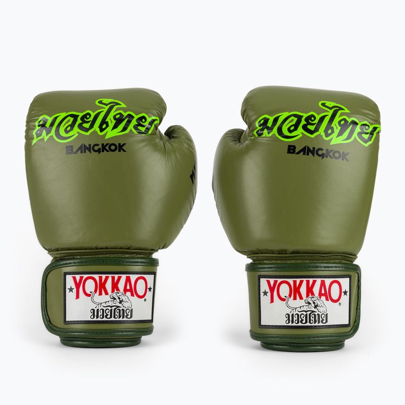 Boxing gloves YOKKAO Late Show Boxing olive 2