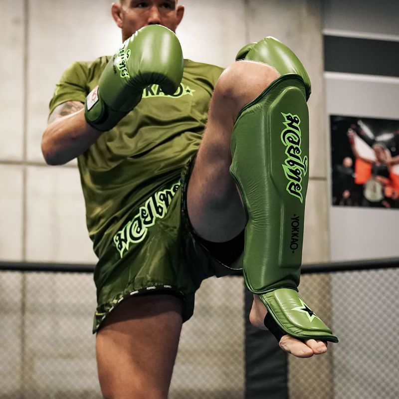 Shin and foot guards YOKKAO Late Show olive 4