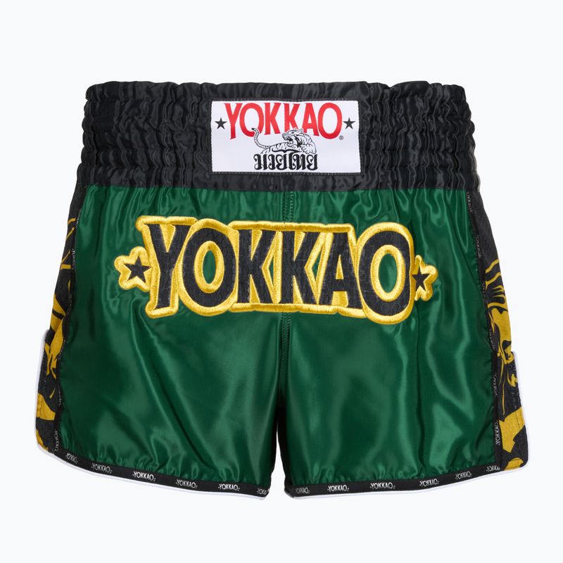 Men's training shorts YOKKAO Original Muay Thai green