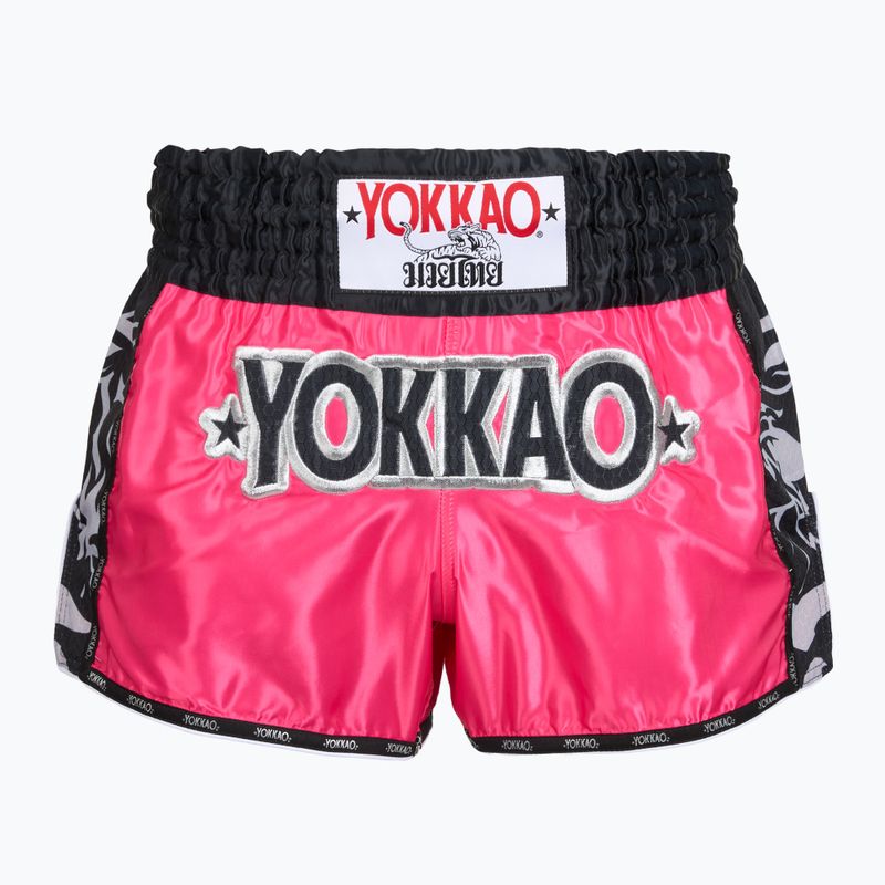 Men's training shorts YOKKAO Original Muay Thai magenta
