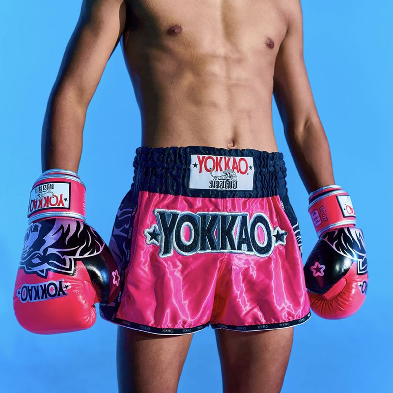 Men's training shorts YOKKAO Original Muay Thai magenta 8