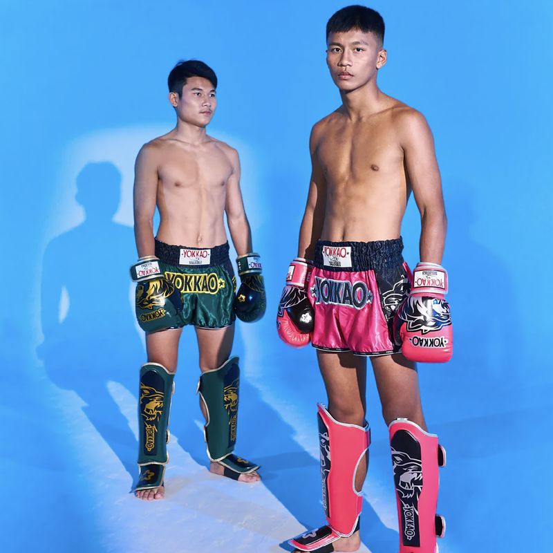 Men's training shorts YOKKAO Original Muay Thai magenta 9
