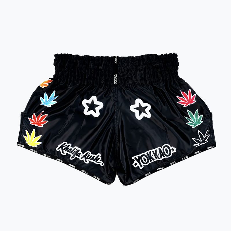 Men's training shorts YOKKAO Khalifa Kush Muay Thai black 2