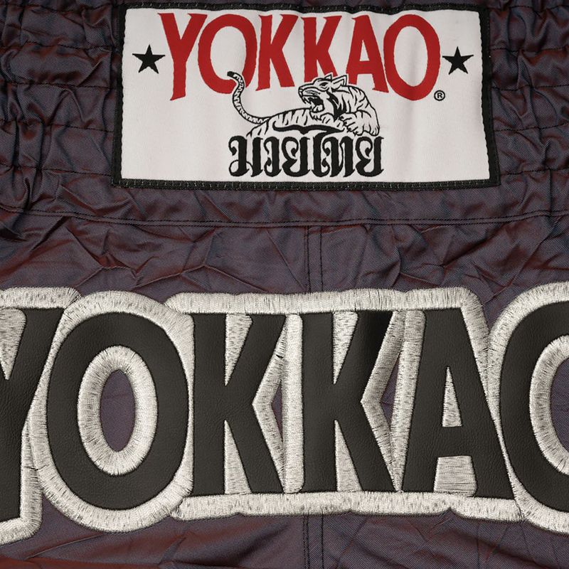 Men's training shorts YOKKAO Lunar Muay Thai iridescent blue grey 7