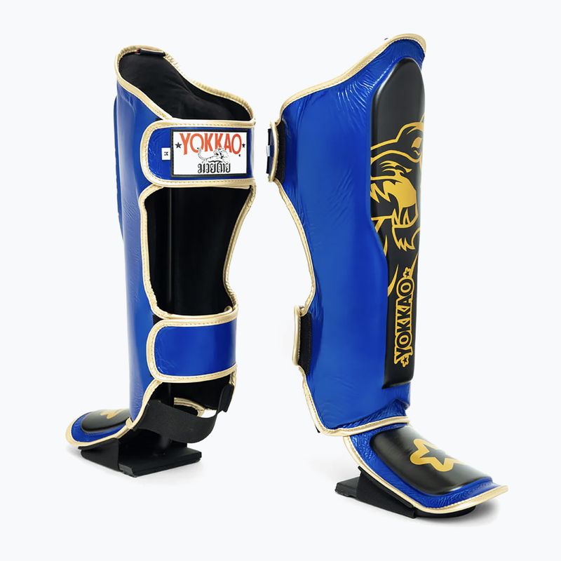 Shin and foot guards YOKKAO Original electric blue 3