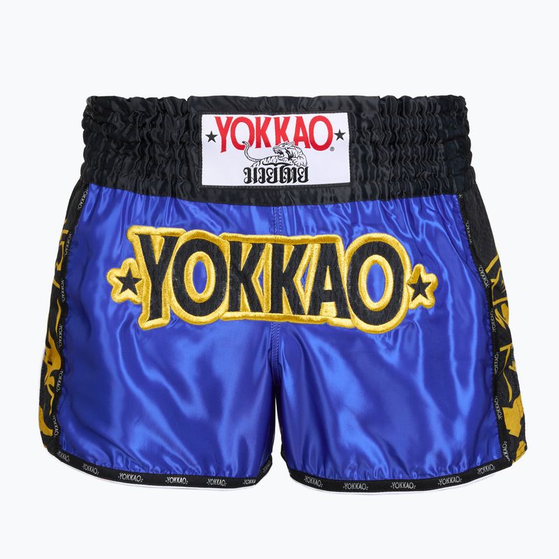 Men's training shorts YOKKAO Original Muay Thai electric blue