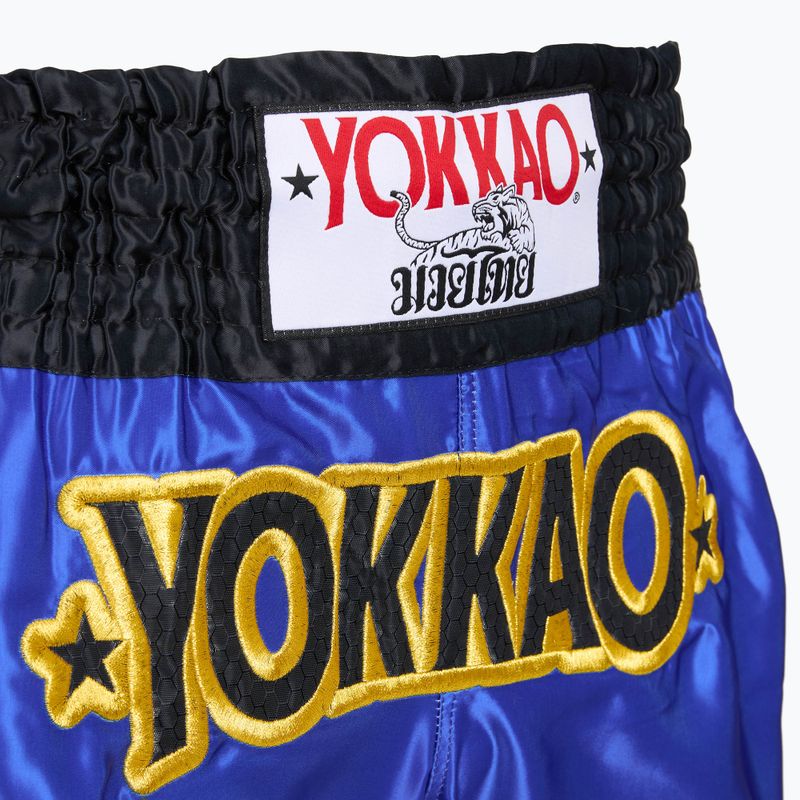 Men's training shorts YOKKAO Original Muay Thai electric blue 4
