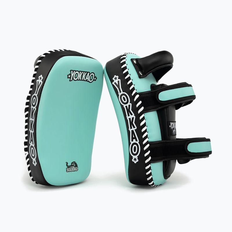 Training pads YOKKAO Freestyle Kicking Pads 2 pcs. tiffany/black 3