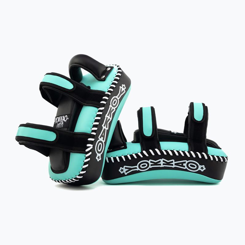 Training pads YOKKAO Freestyle Kicking Pads 2 pcs. tiffany/black 7