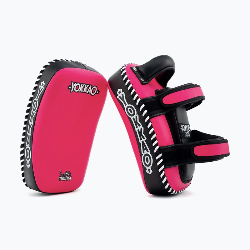 Training pads YOKKAO Freestyle Kicking Pads 2 pcs. fuchsia/black 3