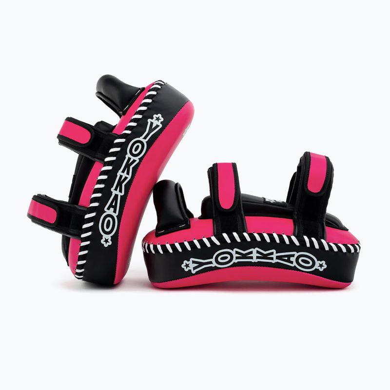 Training pads YOKKAO Freestyle Kicking Pads 2 pcs. fuchsia/black 5