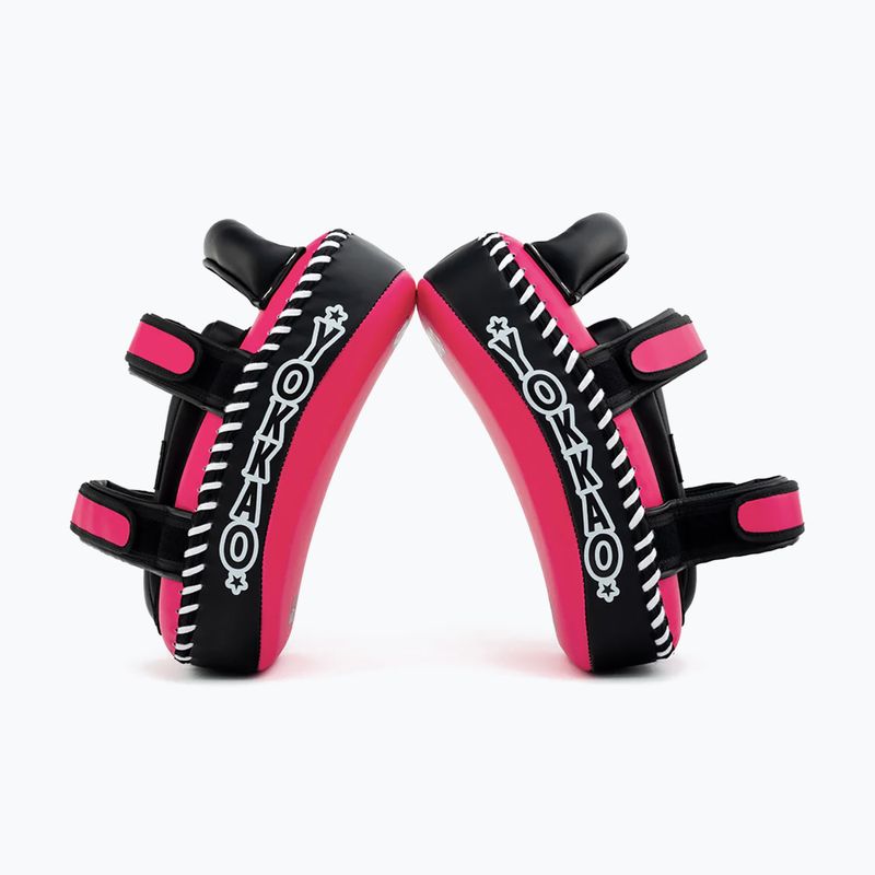 Training pads YOKKAO Freestyle Kicking Pads 2 pcs. fuchsia/black 6