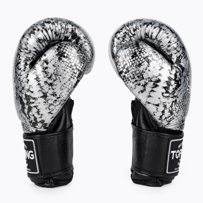 Top King Muay Thai Super Star Snake black boxing gloves TKBGSS-02A-BK 3