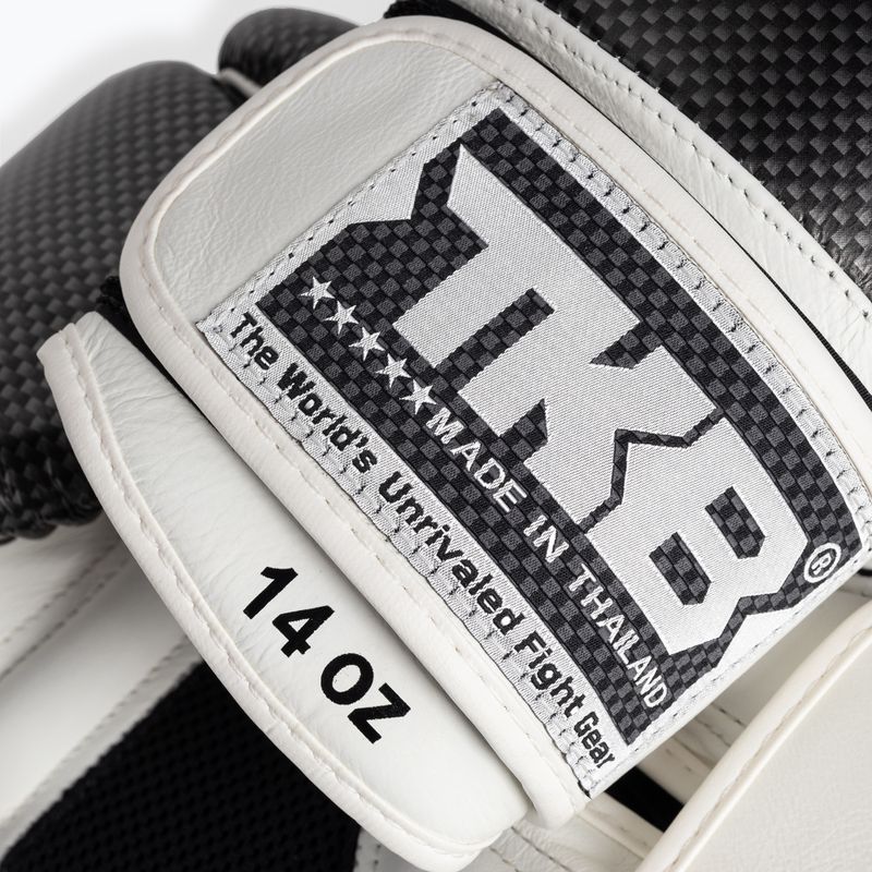 Top King Muay Thai Empower Air white and silver boxing gloves TKBGEM-02A-WH 5