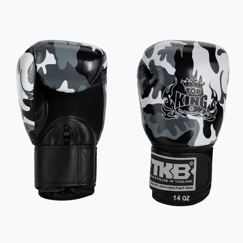 Top King Muay Thai Empower grey boxing gloves TKBGEM-03A-GY