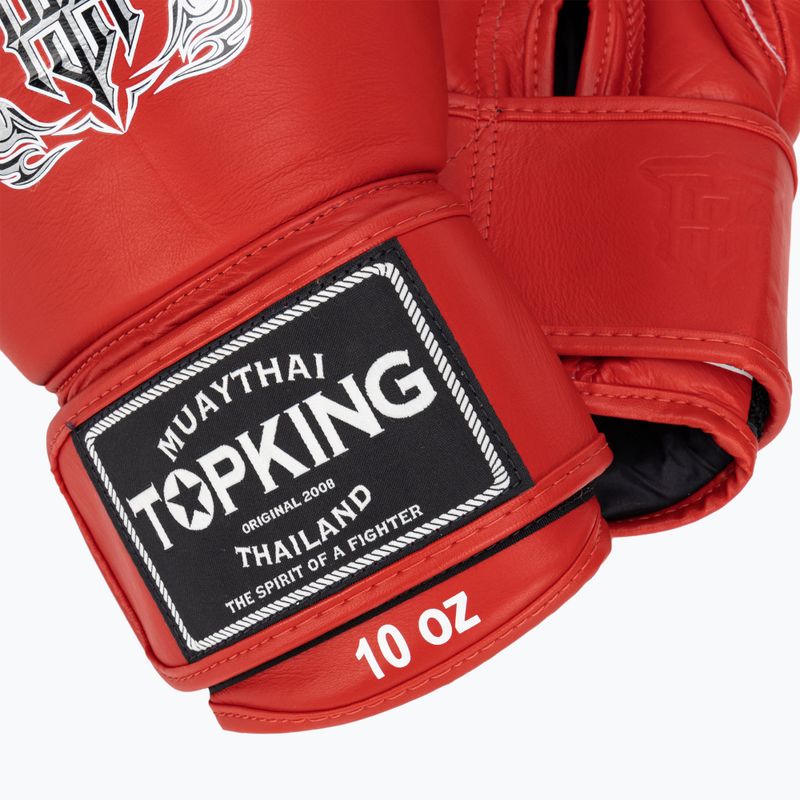 Top King Muay Thai Ultimate red boxing gloves 4