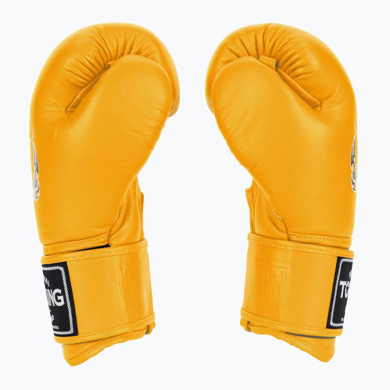 Top King Muay Thai Ultimate yellow boxing gloves 3