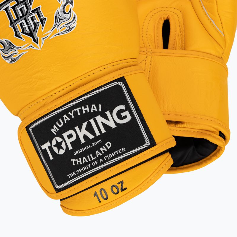 Top King Muay Thai Ultimate yellow boxing gloves 4