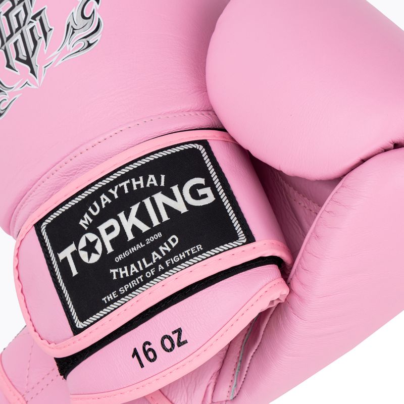 Top King Muay Thai Ultimate pink boxing gloves 4