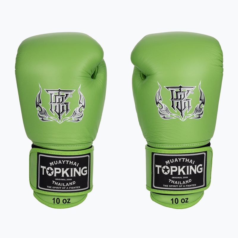 Top King Muay Thai Ultimate green boxing gloves