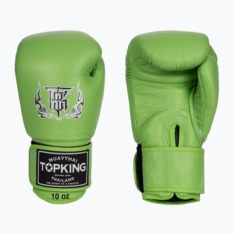 Top King Muay Thai Ultimate green boxing gloves 3