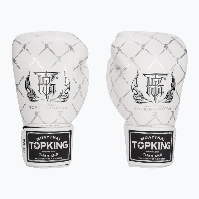 Top King Boxing Chain white/silver boxing gloves
