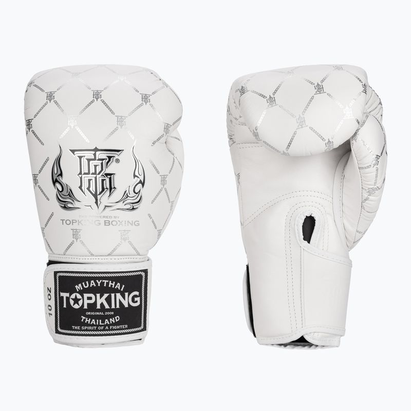 Top King Boxing Chain white/silver boxing gloves 3
