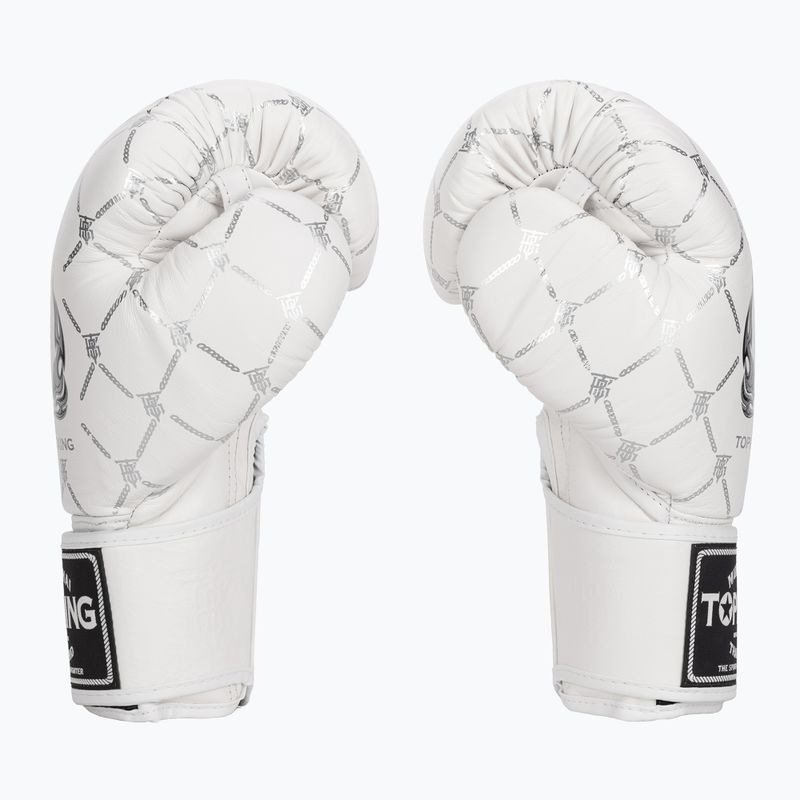 Top King Boxing Chain white/silver boxing gloves 4