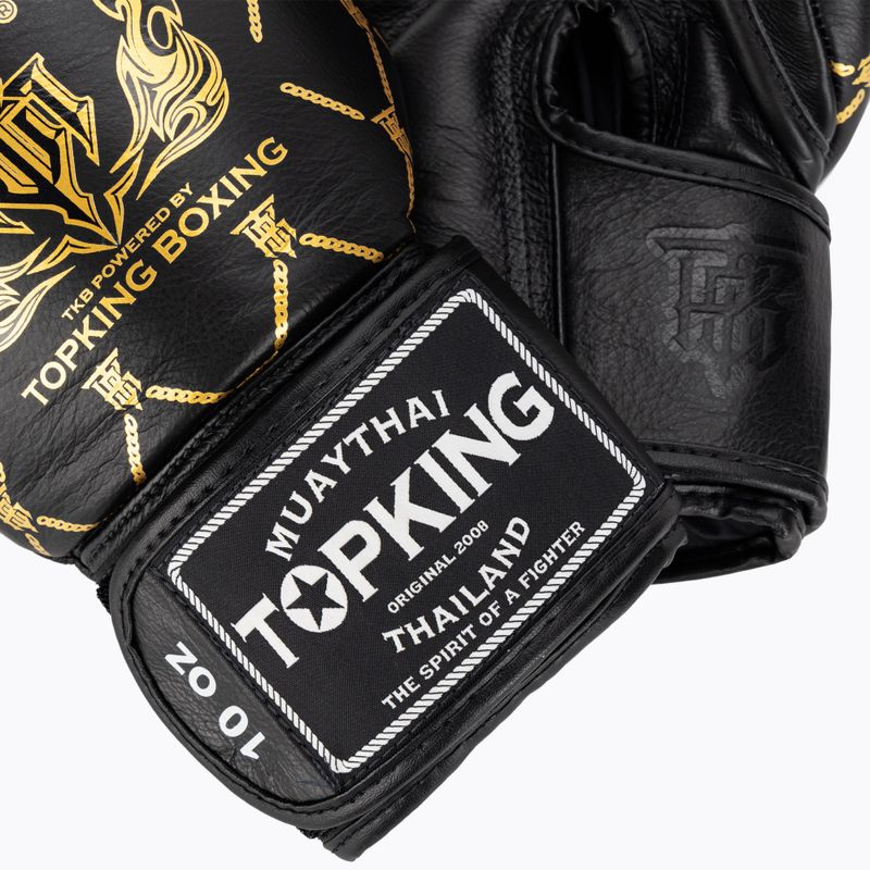 Top King Boxing Chain gloves black/gold 4