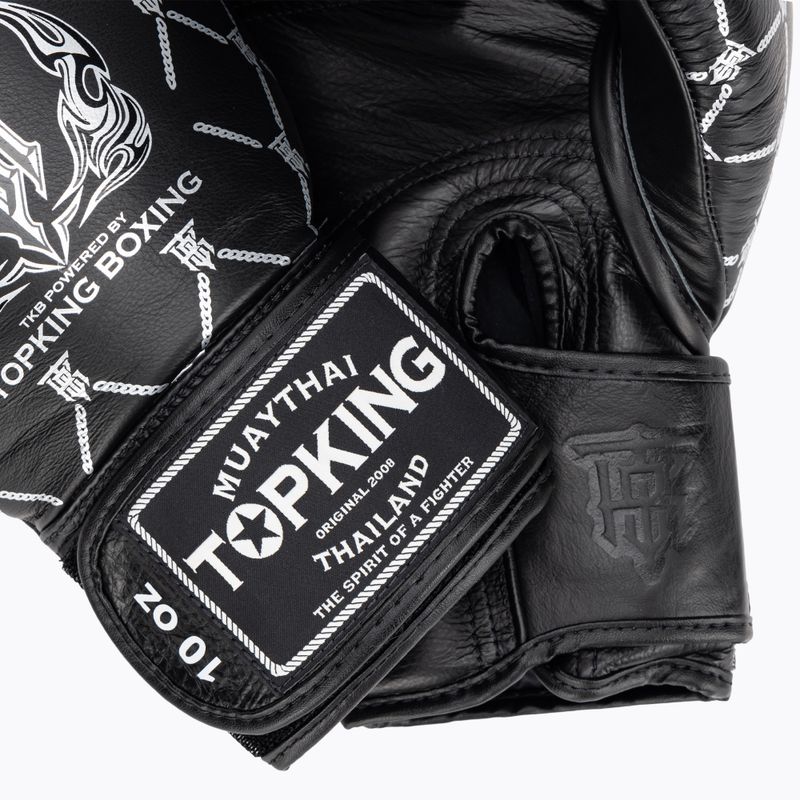 Top King Boxing Chain black/silver boxing gloves 4