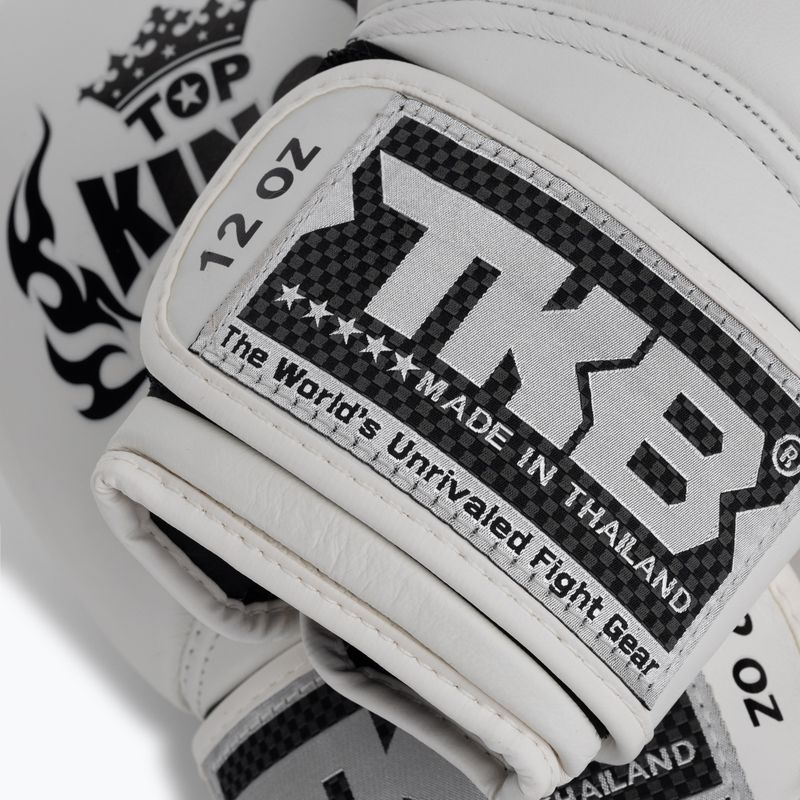 Top King Muay Thai Super White Boxing Gloves TKBGSV-WH 5