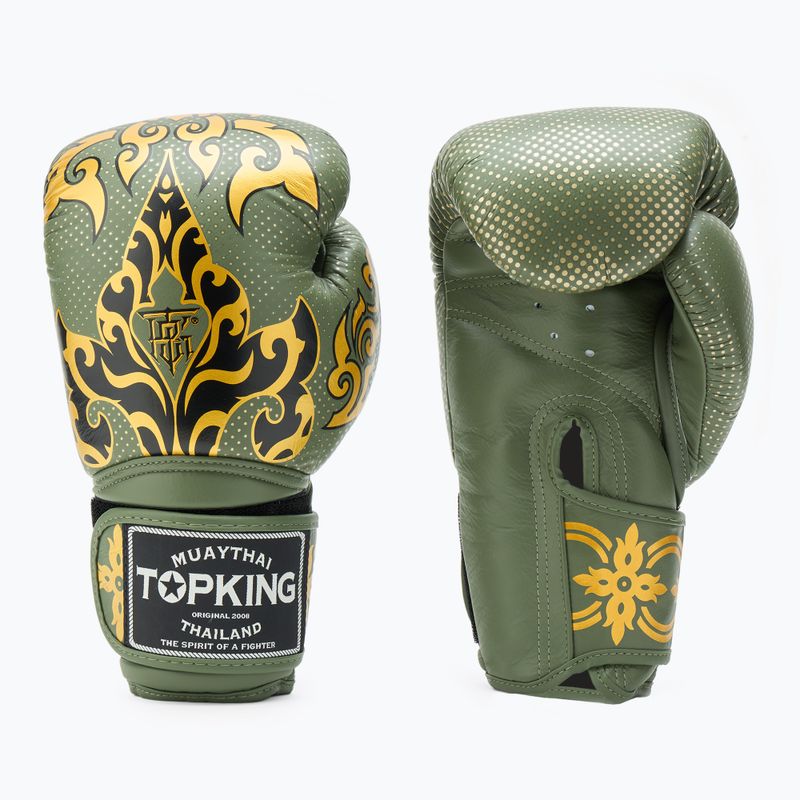 Boxing gloves Top King Boxing Kanok khaki