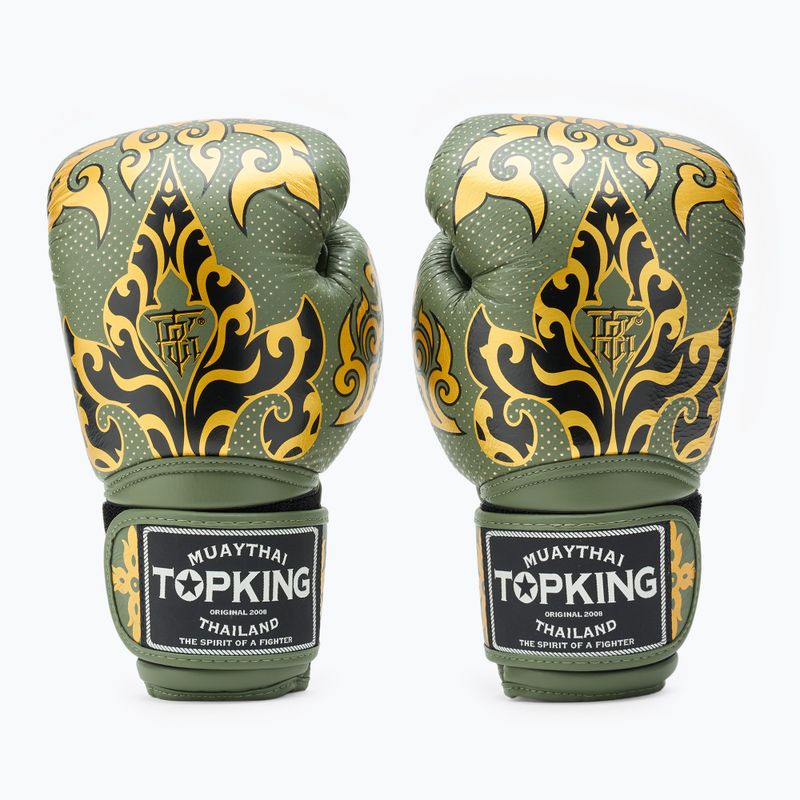 Boxing gloves Top King Boxing Kanok khaki 2