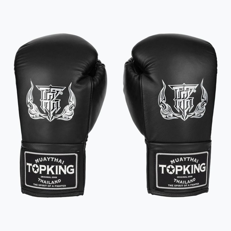 Top King Boxing Competition Gloves black