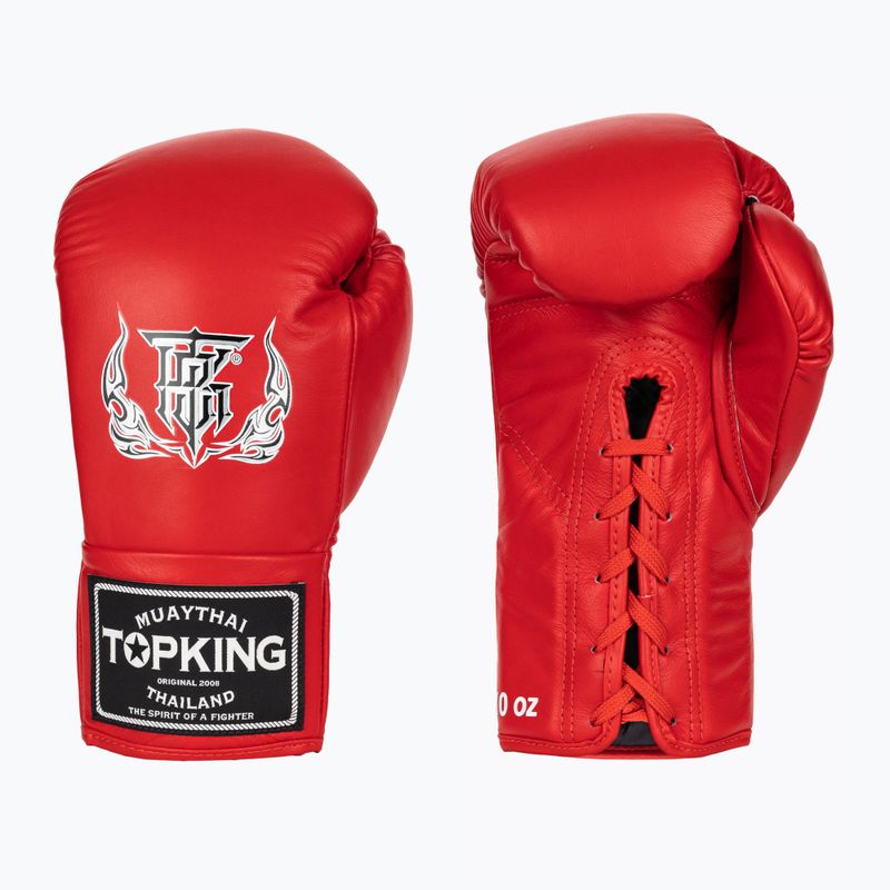 Top King Boxing Gloves Competition red