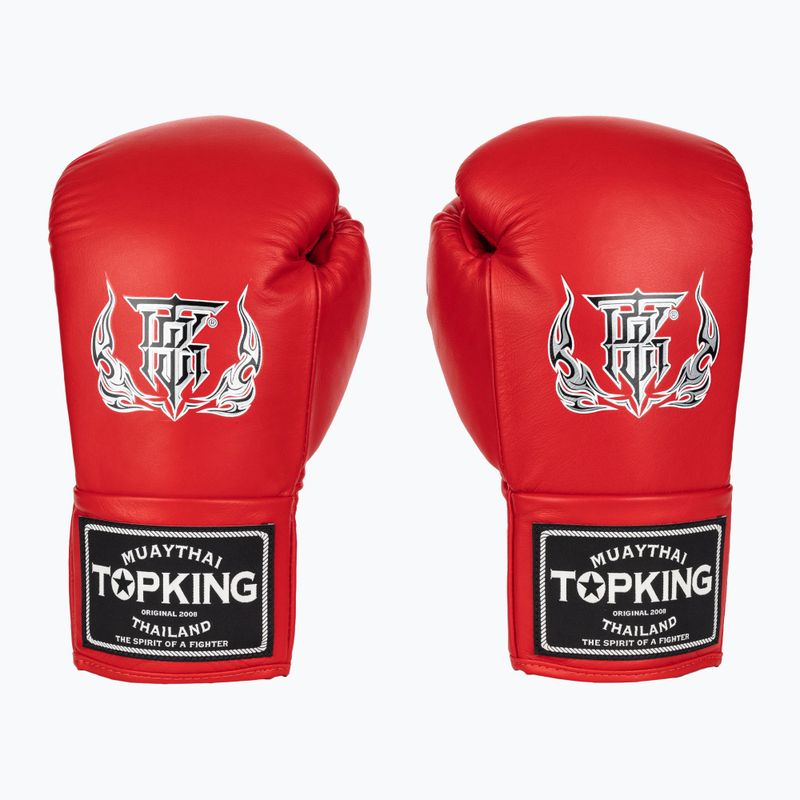 Top King Boxing Gloves Competition red