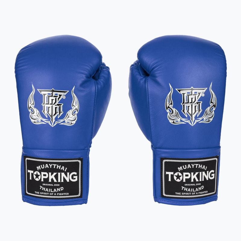 Top King Boxing Gloves Competition blue