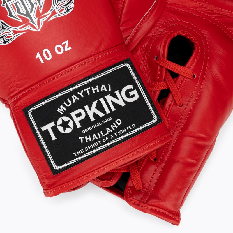 Top King Muay Thai Pro red boxing gloves 5