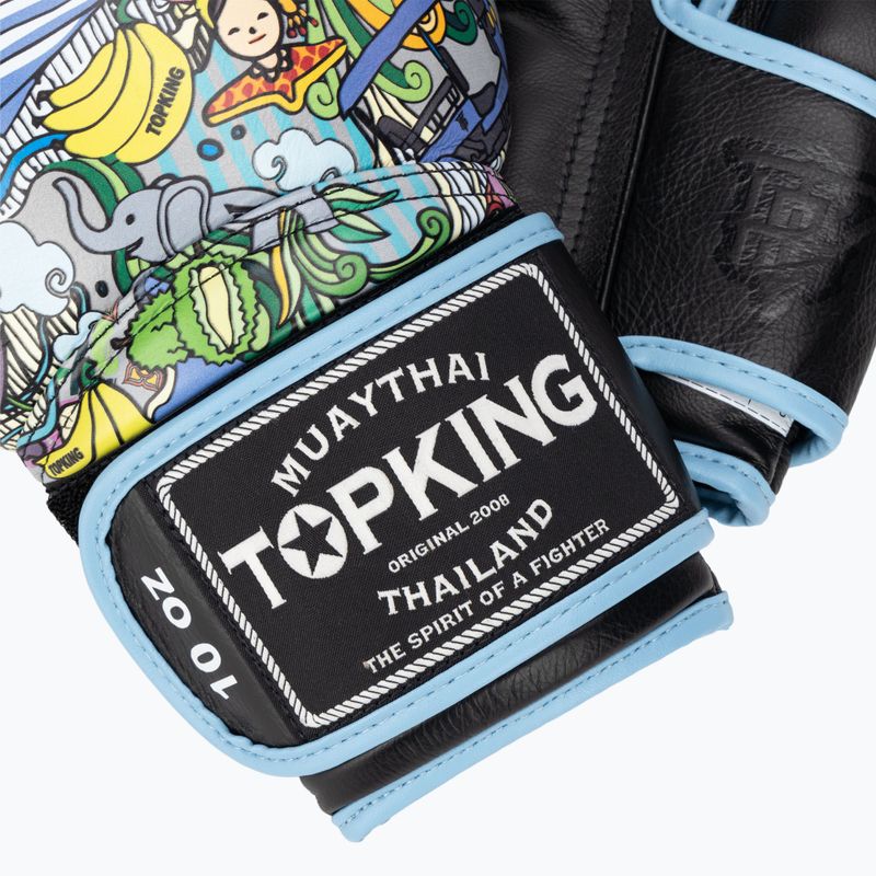 Top King Boxing Culture black/blue boxing gloves 4