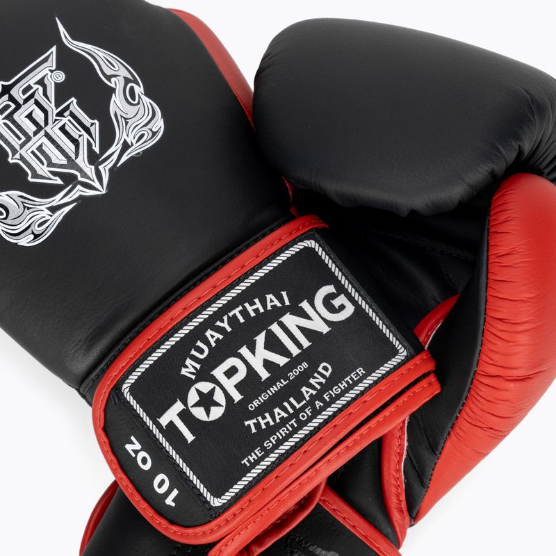 Top King Reborn Boxing Gloves Semi Leather black/red 4